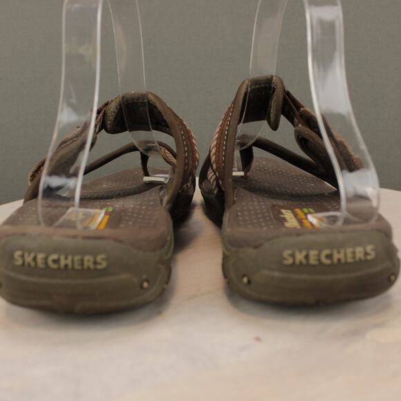 Skechers Sport Sandals Adjustable Outdoor Mens 8 Brown Shoes - Picture 6 of 10